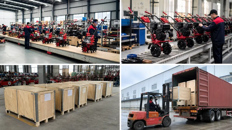 Agricultural machinery attachments and packing preview